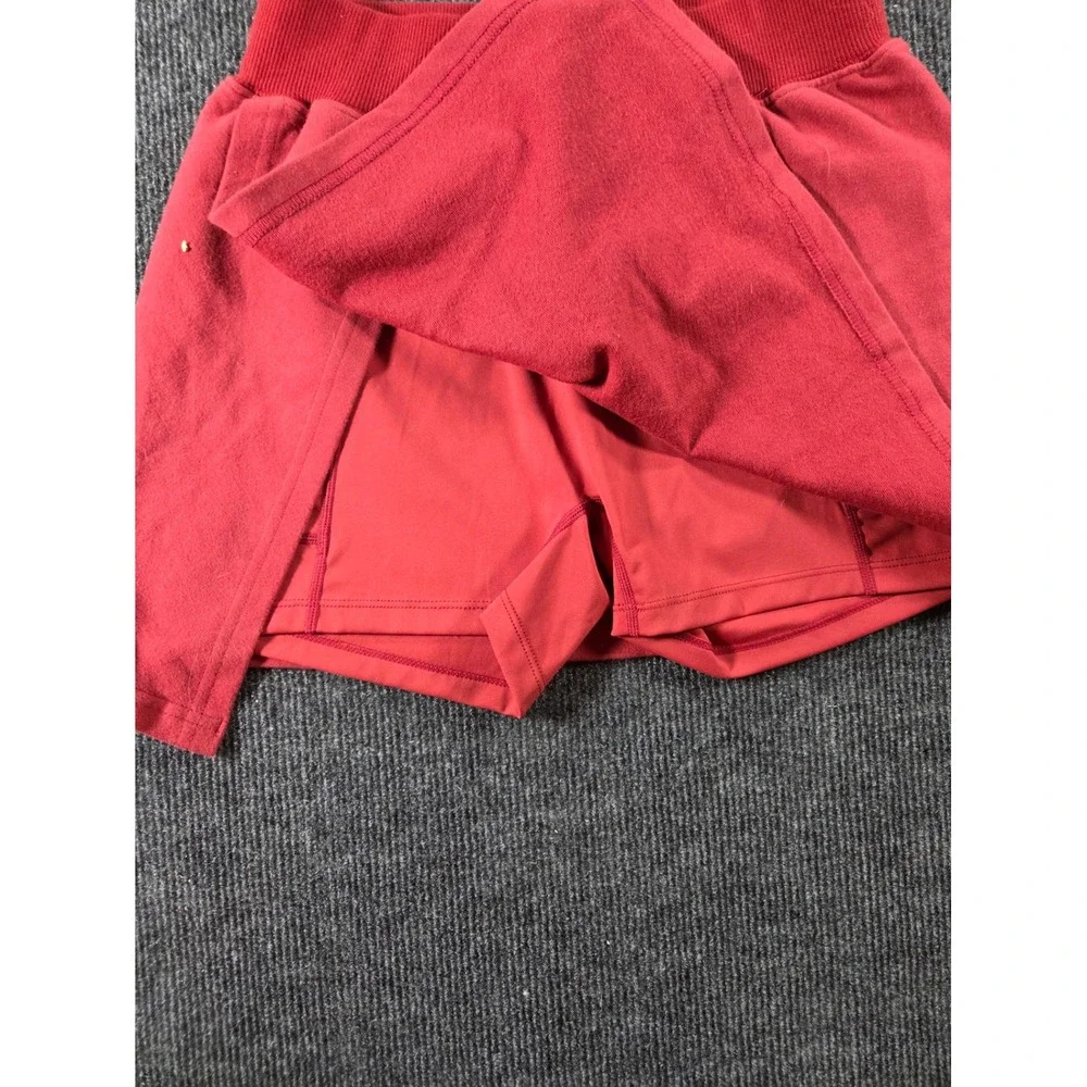 Salty Honey Womens Red Athletic Wrap Skort‎ Size Small Cotton Blend Active Skirt